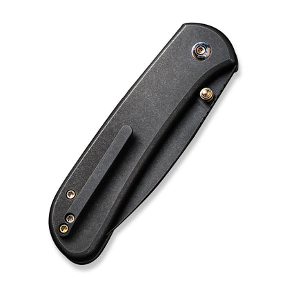 WE Knife Co., Ltd™ Qubit Button Lock WE22030F-1 Black 6AL4V Titanium CPM 20CV Stainless Steel Pocket Knife