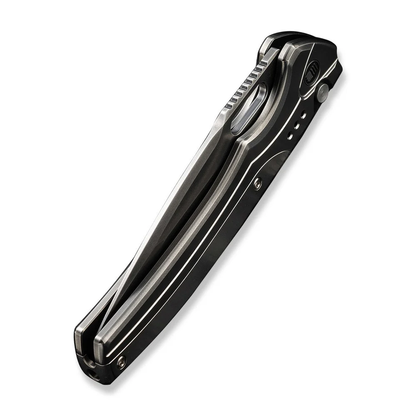 WE Knife Co., Ltd™ Exciton Button Lock WE22038A-7 Polished Gray 6AL4V Titanium CPM 20CV Stainless Steel Pocket Knife