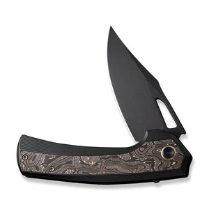 WE Knife Co., Ltd™ Nefaris Frame Lock WE22040F-1 Copper Foil Carbon Fiber and Black Titanium CPM 20CV Stainless Steel Pocket Knife