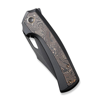 WE Knife Co., Ltd™ Nefaris Frame Lock WE22040F-1 Copper Foil Carbon Fiber and Black Titanium CPM 20CV Stainless Steel Pocket Knife
