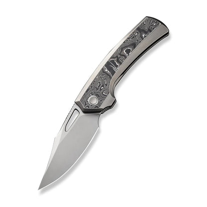 WE Knife Co., Ltd™ Nefaris Frame Lock WE22040F-2 Aluminum Foil Carbon Fiber and Black Titanium CPM 20CV Stainless Steel Pocket Knife