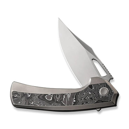 WE Knife Co., Ltd™ Nefaris Frame Lock WE22040F-2 Aluminum Foil Carbon Fiber and Black Titanium CPM 20CV Stainless Steel Pocket Knife