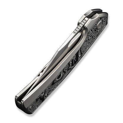 WE Knife Co., Ltd™ Nefaris Frame Lock WE22040F-2 Aluminum Foil Carbon Fiber and Black Titanium CPM 20CV Stainless Steel Pocket Knife