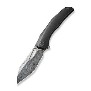 WE Knife Co., Ltd™ Ignio Frame Lock WE22042B-DS1 Black 6AL4V Titanium Damasteel Stainless Steel Pocket Knife