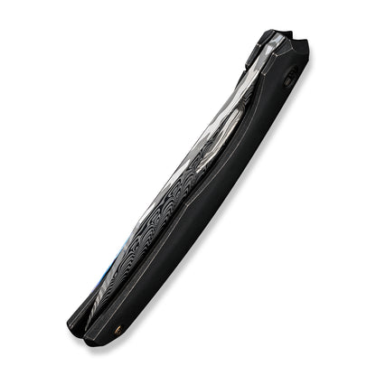 WE Knife Co., Ltd™ Ignio Frame Lock WE22042B-DS1 Black 6AL4V Titanium Damasteel Stainless Steel Pocket Knife