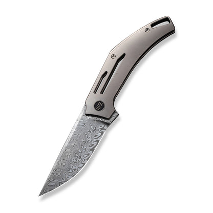 WE Knife Co., Ltd™ Speedliner Frame Lock WE22045C-DS1 Gray 6AL4V Titanium Damasteel Pocket Knife