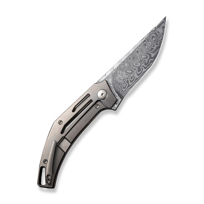 WE Knife Co., Ltd™ Speedliner Frame Lock WE22045C-DS1 Gray 6AL4V Titanium Damasteel Pocket Knife