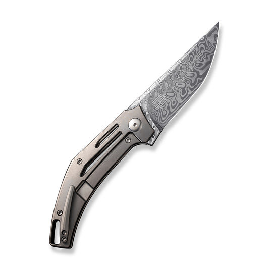 WE Knife Co., Ltd™ Speedliner Frame Lock WE22045C-DS1 Gray 6AL4V Titanium Damasteel Pocket Knife