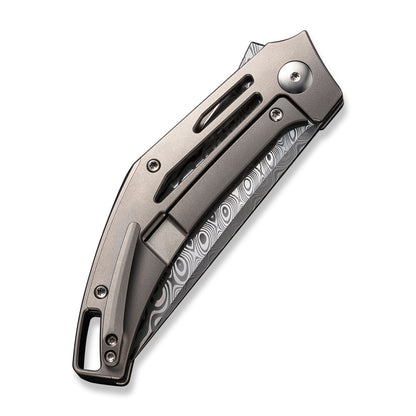 WE Knife Co., Ltd™ Speedliner Frame Lock WE22045C-DS1 Gray 6AL4V Titanium Damasteel Pocket Knife