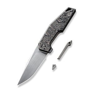 WE Knife Co., Ltd™ OAO (One And Only) Frame Lock WE23001-1 Aluminum Foil Carbon Fiber and 6AL4V Titanium CPM 20CV Stainless Steel Pocket Knife