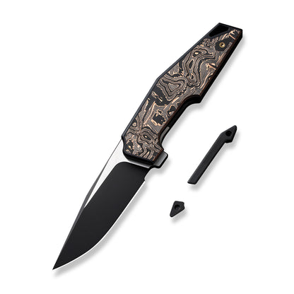 WE Knife Co., Ltd™ OAO (One And Only) Frame Lock WE23001-2 Copper Foil Carbon Fiber and 6AL4V Titanium CPM 20CV Stainless Steel Pocket Knife