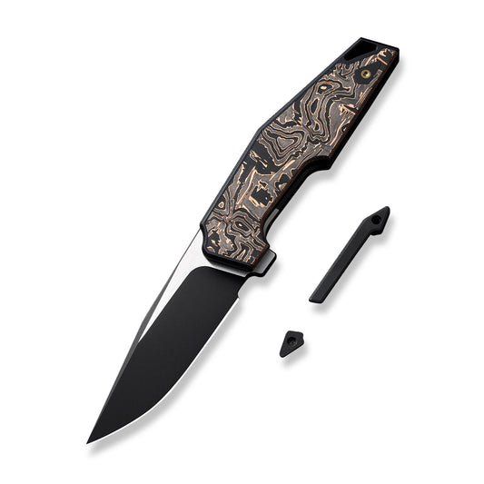 WE Knife Co., Ltd™ OAO (One And Only) Frame Lock WE23001-2 Copper Foil Carbon Fiber and 6AL4V Titanium CPM 20CV Stainless Steel Pocket Knife