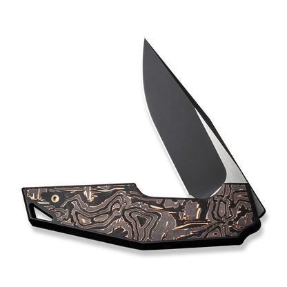 WE Knife Co., Ltd™ OAO (One And Only) Frame Lock WE23001-2 Copper Foil Carbon Fiber and 6AL4V Titanium CPM 20CV Stainless Steel Pocket Knife