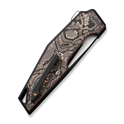 WE Knife Co., Ltd™ OAO (One And Only) Frame Lock WE23001-2 Copper Foil Carbon Fiber and 6AL4V Titanium CPM 20CV Stainless Steel Pocket Knife