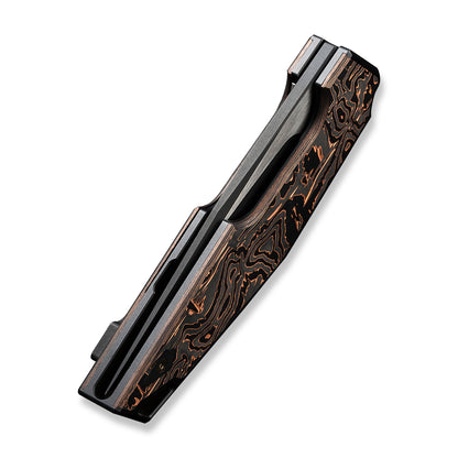 WE Knife Co., Ltd™ OAO (One And Only) Frame Lock WE23001-2 Copper Foil Carbon Fiber and 6AL4V Titanium CPM 20CV Stainless Steel Pocket Knife