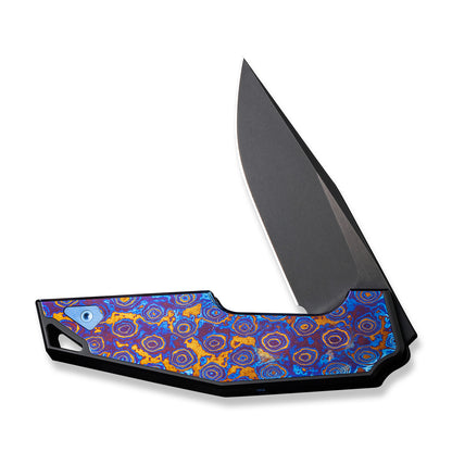 WE Knife Co., Ltd™ OAO (One And Only) Frame Lock WE23001-4 Timascus and 6AL4V Titanium CPM 20CV Stainless Steel Pocket Knife