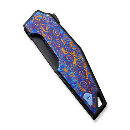 WE Knife Co., Ltd™ OAO (One And Only) Frame Lock WE23001-4 Timascus and 6AL4V Titanium CPM 20CV Stainless Steel Pocket Knife