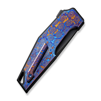 WE Knife Co., Ltd™ OAO (One And Only) Frame Lock WE23001-4 Timascus and 6AL4V Titanium CPM 20CV Stainless Steel Pocket Knife
