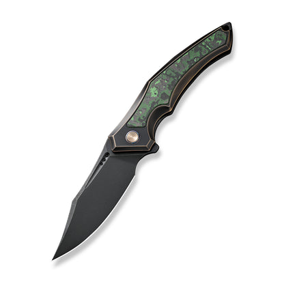 WE Knife Co., Ltd™ Orpheus Frame Lock WE23009-1 Black & Bronze 6AL4V Titanium and Jungle Wear Fat Carbon CPM 20CV Stainless Steel Pocket Knife