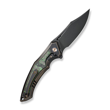 WE Knife Co., Ltd™ Orpheus Frame Lock WE23009-1 Black & Bronze 6AL4V Titanium and Jungle Wear Fat Carbon CPM 20CV Stainless Steel Pocket Knife