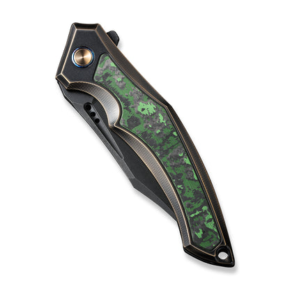 WE Knife Co., Ltd™ Orpheus Frame Lock WE23009-1 Black & Bronze 6AL4V Titanium and Jungle Wear Fat Carbon CPM 20CV Stainless Steel Pocket Knife