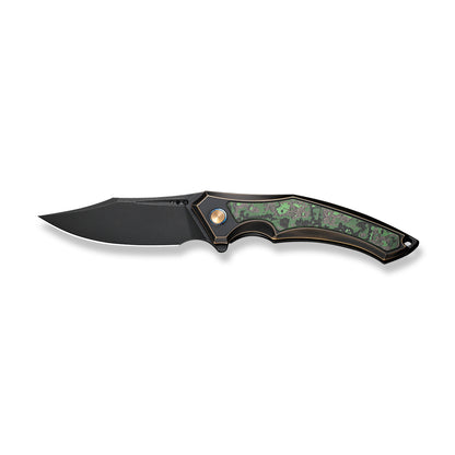 WE Knife Co., Ltd™ Orpheus Frame Lock WE23009-1 Black & Bronze 6AL4V Titanium and Jungle Wear Fat Carbon CPM 20CV Stainless Steel Pocket Knife