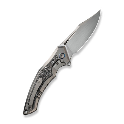 WE Knife Co., Ltd™ Orpheus Frame Lock WE23009-2 Gray 6AL4V Titanium and Aluminum Foil Carbon Fiber CPM 20CV Stainless Steel Pocket Knife