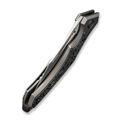 WE Knife Co., Ltd™ Orpheus Frame Lock WE23009-2 Gray 6AL4V Titanium and Aluminum Foil Carbon Fiber CPM 20CV Stainless Steel Pocket Knife