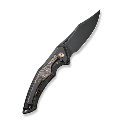 WE Knife Co., Ltd™ Orpheus Frame Lock WE23009-3 Black 6AL4V Titanium and Copper Foil Carbon Fiber CPM 20CV Stainless Steel Pocket Knife