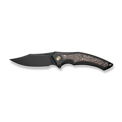 WE Knife Co., Ltd™ Orpheus Frame Lock WE23009-3 Black 6AL4V Titanium and Copper Foil Carbon Fiber CPM 20CV Stainless Steel Pocket Knife