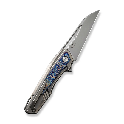 WE Knife Co., Ltd™ Falcaria Frame Lock WE23012B-1 Bead Blasted & Flamed 6AL4V Titanium CPM 20CV Stainless Steel Pocket Knife