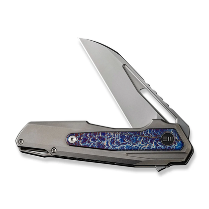 WE Knife Co., Ltd™ Falcaria Frame Lock WE23012B-1 Bead Blasted & Flamed 6AL4V Titanium CPM 20CV Stainless Steel Pocket Knife