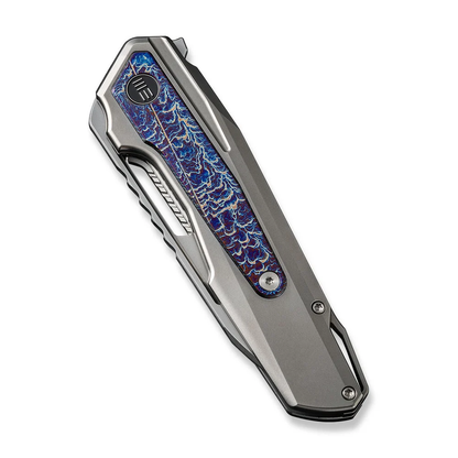 WE Knife Co., Ltd™ Falcaria Frame Lock WE23012B-1 Bead Blasted & Flamed 6AL4V Titanium CPM 20CV Stainless Steel Pocket Knife