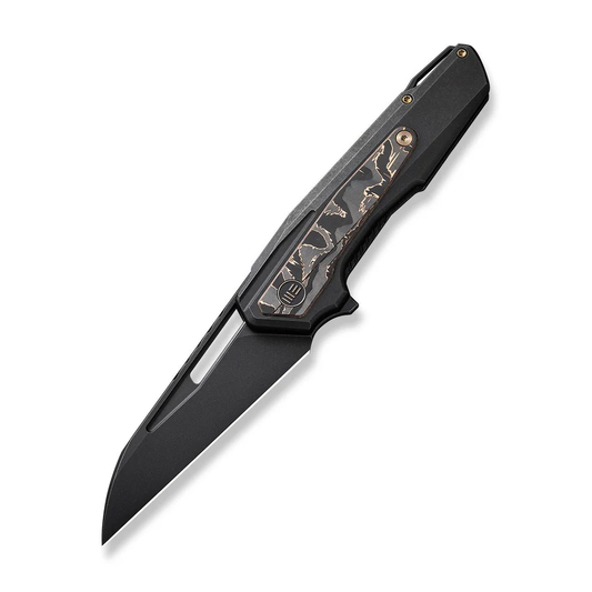 WE Knife Co., Ltd™ Falcaria Frame Lock WE23012B-2 Black 6AL4V Titanium and Copper Foil Carbon Fiber CPM 20CV Stainless Steel Pocket Knife