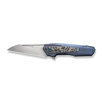 WE Knife Co., Ltd™ Falcaria Frame Lock WE23012B-3 Blue 6AL4V Titanium and Aluminum Foil Carbon Fiber CPM 20CV Stainless Steel Pocket Knife