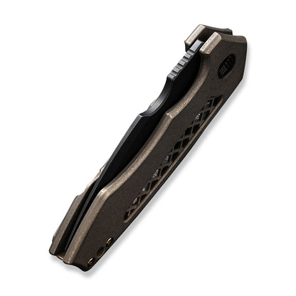 WE Knife Co., Ltd™ Harpen Frame Lock WE23019-3 Bronze 6AL4V Titanium CPM 20CV Stainless Steel Pocket Knife