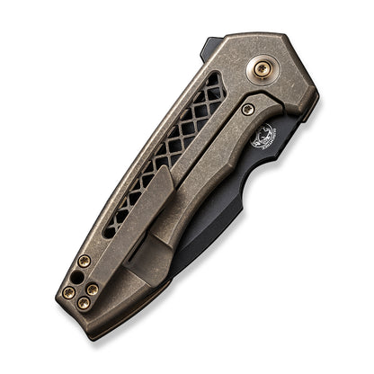WE Knife Co., Ltd™ Harpen Frame Lock WE23019-3 Bronze 6AL4V Titanium CPM 20CV Stainless Steel Pocket Knife