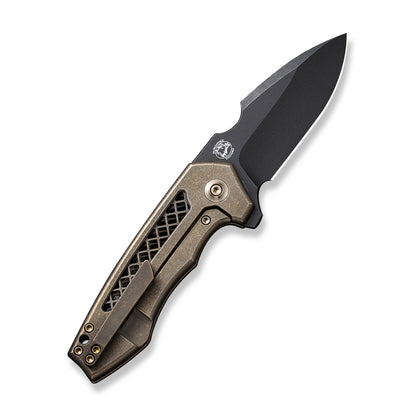 WE Knife Co., Ltd™ Harpen Frame Lock WE23019-3 Bronze 6AL4V Titanium CPM 20CV Stainless Steel Pocket Knife