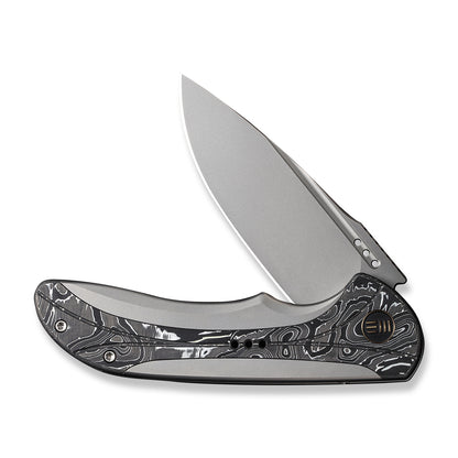 WE Knife Co., Ltd™ Equivik Frame Lock WE23020-1 Gray, Black, & White 6al4v Titanium CPM 20CV Stainless Steel Pocket Knife