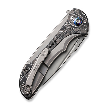 WE Knife Co., Ltd™ Equivik Frame Lock WE23020-1 Gray, Black, & White 6al4v Titanium CPM 20CV Stainless Steel Pocket Knife