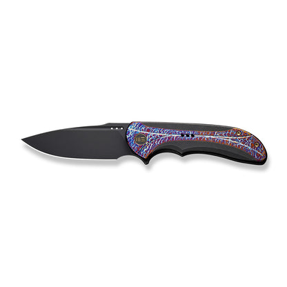 WE Knife Co., Ltd™ Equivik Frame Lock WE23020-2 Black & Flamed 6al4v Titanium CPM 20CV Stainless Steel Pocket Knife