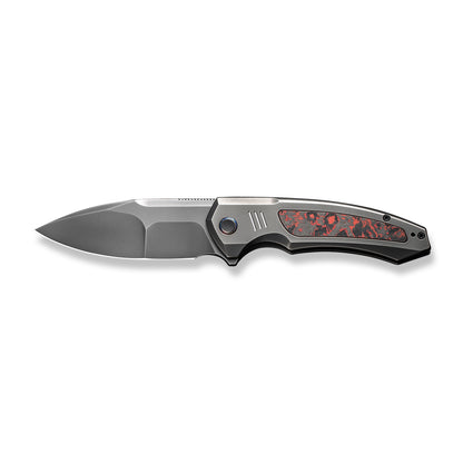WE Knife Co., Ltd™ Hyperactive Frame Lock WE23030-2 Gray 6AL4V Titanium and Lava Flow Fat Carbon Fiber Vanax Stainless Steel Pocket Knife