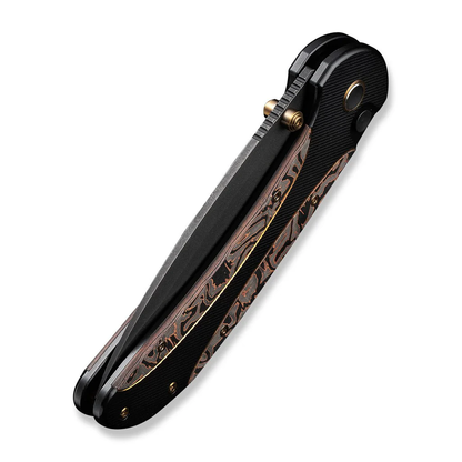 WE Knife Co., Ltd™ Zizzit Button Lock WE23031-1 Copper Carbon Fiber and Black Titanium CPM 20CV Stainless Steel Pocket Knife
