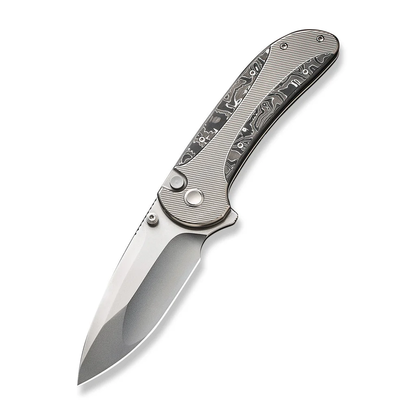 WE Knife Co., Ltd™ Zizzit Button Lock WE23031-2 Aluminum Foil Carbon Fiber and Titanium CPM 20CV Stainless Steel Pocket Knife