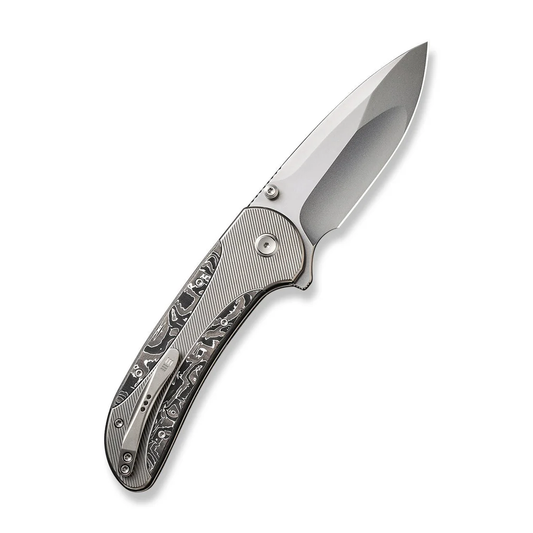 WE Knife Co., Ltd™ Zizzit Button Lock WE23031-2 Aluminum Foil Carbon Fiber and Titanium CPM 20CV Stainless Steel Pocket Knife