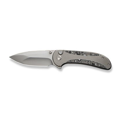 WE Knife Co., Ltd™ Zizzit Button Lock WE23031-2 Aluminum Foil Carbon Fiber and Titanium CPM 20CV Stainless Steel Pocket Knife