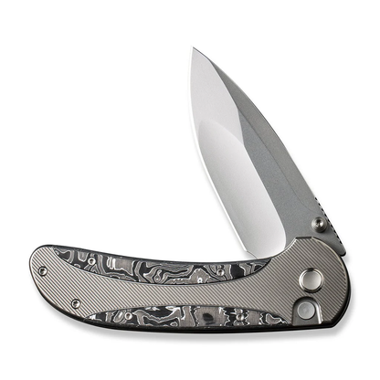 WE Knife Co., Ltd™ Zizzit Button Lock WE23031-2 Aluminum Foil Carbon Fiber and Titanium CPM 20CV Stainless Steel Pocket Knife