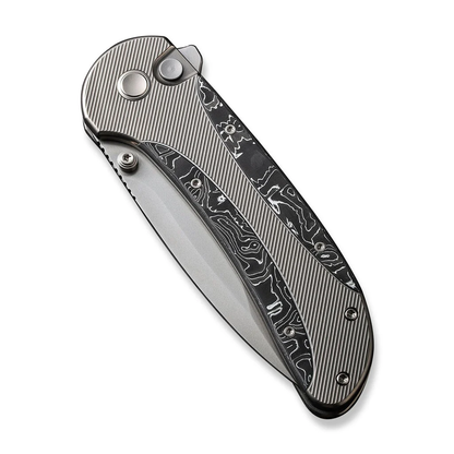 WE Knife Co., Ltd™ Zizzit Button Lock WE23031-2 Aluminum Foil Carbon Fiber and Titanium CPM 20CV Stainless Steel Pocket Knife