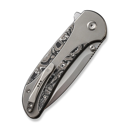 WE Knife Co., Ltd™ Zizzit Button Lock WE23031-2 Aluminum Foil Carbon Fiber and Titanium CPM 20CV Stainless Steel Pocket Knife