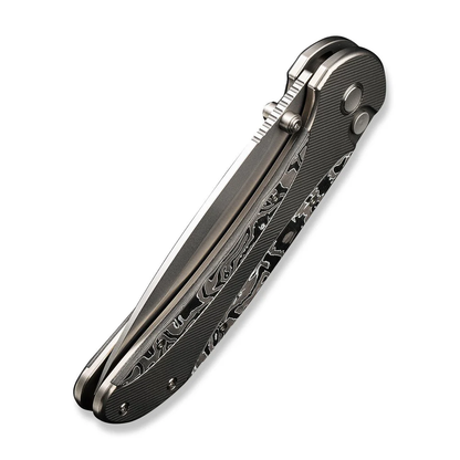 WE Knife Co., Ltd™ Zizzit Button Lock WE23031-2 Aluminum Foil Carbon Fiber and Titanium CPM 20CV Stainless Steel Pocket Knife
